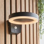 Outdoor Solar Powered Ebro Wall Light | Black