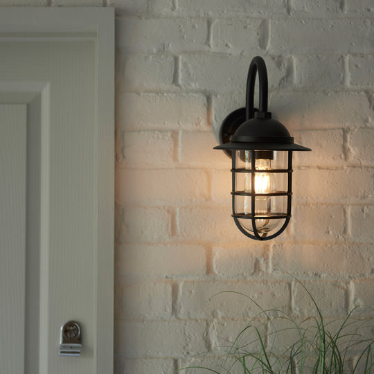 Outdoor Port Wall Light | Black