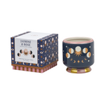 Adopo Moon Phases Boxed Ceramic Candle | Jasmine & Rose | 226g