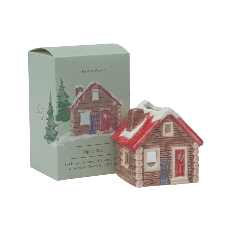 Alpine Chalet Incense & Tea Light Holder Set