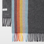 'Artist Stripe' Blanket Scarf | Grey | Wool/Cashmere