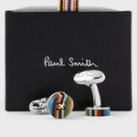 Men's 'Artist Stripe' Button Cufflinks | Set of 2 | Multicolour