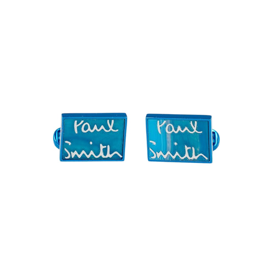 Men's Agate Logo Cufflinks | Blue