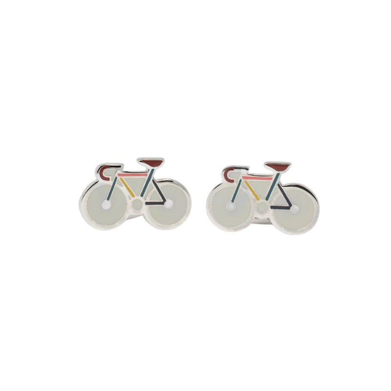 Men's Bike Cufflinks | Set of 2 | Silver