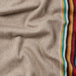 Men's Cashmere 'Signature Stripe' Edge Scarf | Brown