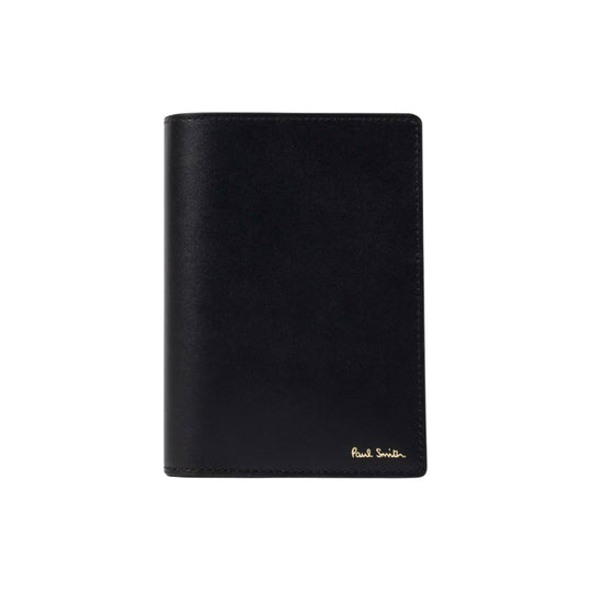 Men's Leather 'Signature Stripe' Interior Passport Holder | Black
