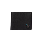 Men's Leather 'Zebra' Billfold/Coin Wallet | Black