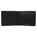 Men's Leather 'Zebra' Billfold/Coin Wallet | Black