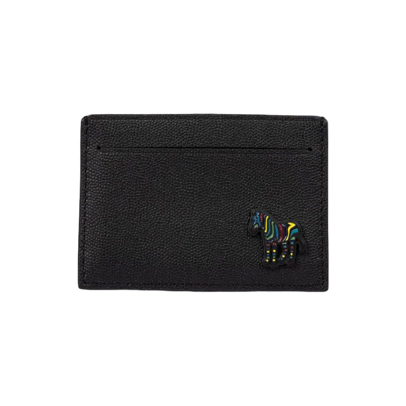 Men's Leather 'Zebra' Card Holder | Black