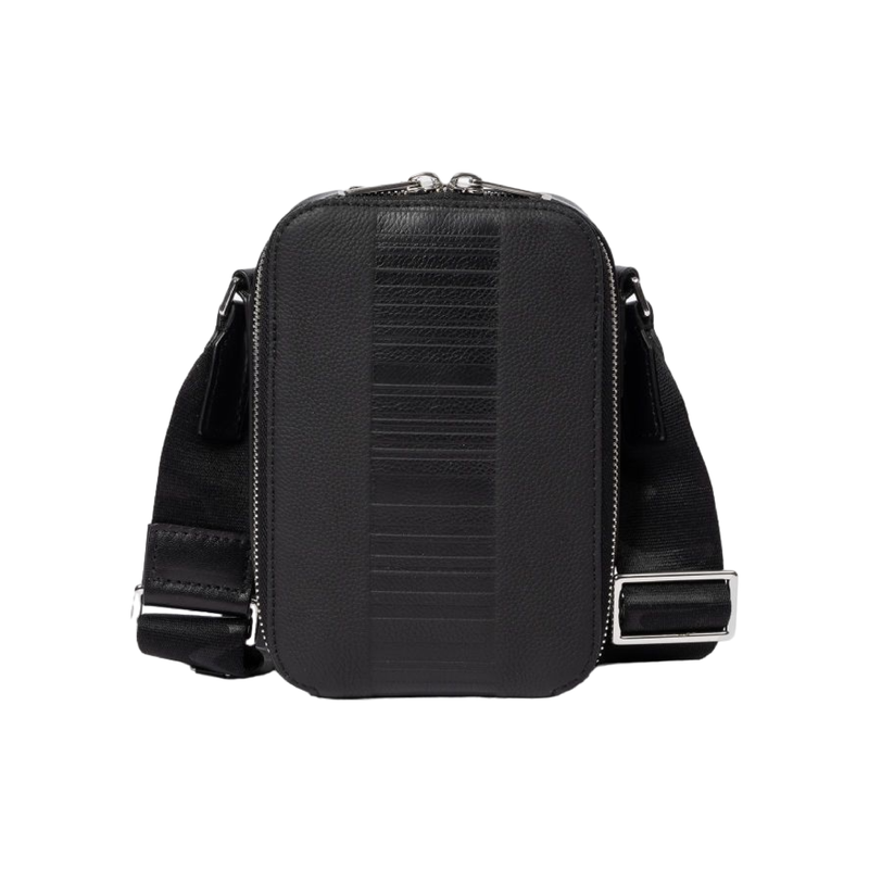 Men's Mini Leather Flight Bag | Black