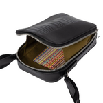 Men's Mini Leather Flight Bag | Black