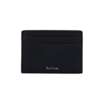 Men's Pebble Grain Leather 'Zebra' Card Holder | Black