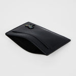 Men's Pebble Grain Leather 'Zebra' Card Holder | Black