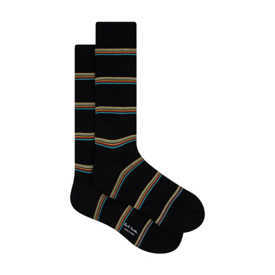 Men's 'Signature Stripe' Block Socks | Black