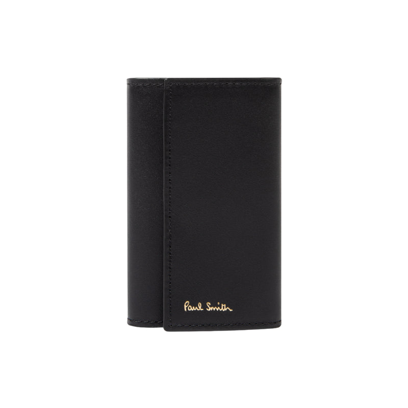 Men's Leather 'Signature Stripe' Key Case | Black