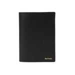 Men's Leather 'Signature Stripe' Passport Holder | Black