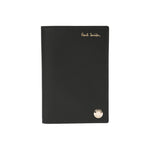 Men's Leather 'Signature Stripe' Pivot Card Holder | Black