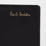 Men's Leather 'Signature Stripe' Pivot Card Holder | Black