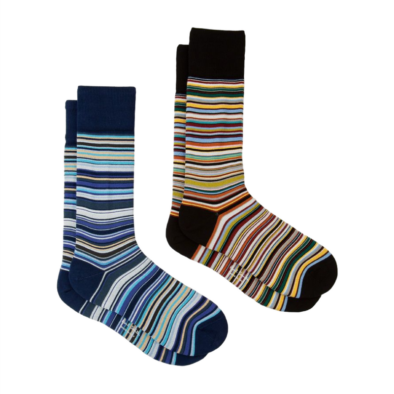 Men's 'Signature Stripe' Socks | Multicolour | Set of 2