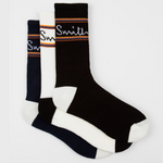 Men's 'Signature Stripe' Sport Socks | Black & White | Set of 3