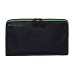 Men's 'Sports Stripe' Wash Bag | Black