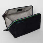 Men's 'Sports Stripe' Wash Bag | Black