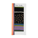 Men's Stripe & Spot Socks | Set of 3 | Black Mix