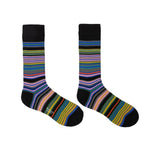 Men's Stripe & Spot Socks | Set of 3 | Black Mix