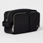 Men's Twin Zip 'Zebra' Wash Bag | Black