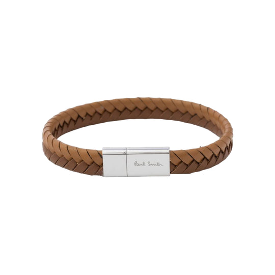 Men's Two Tone Braided Leather Bracelet | Brown