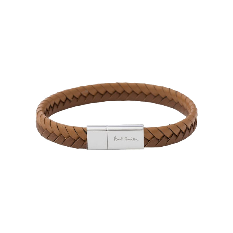 Men's Two Tone Braided Leather Bracelet | Brown