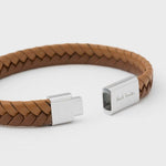 Men's Two Tone Braided Leather Bracelet | Brown