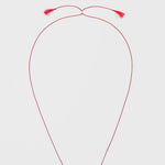 Plectrum Necklace | Gold with Red Silk Rope