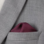 Men's Silk 'Signature Stripe' Pocket Square | Maroon