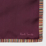 Men's Silk 'Signature Stripe' Pocket Square | Maroon