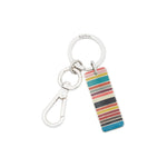 'Signature Stripe' Tag Keyring | Multicolour