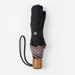 'Signature Stripe' Telescopic Umbrella | Black