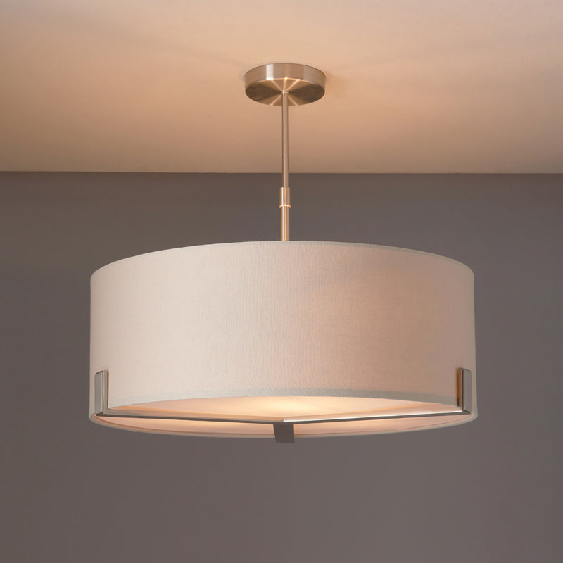 Hayfield Ceiling Light | Nickel/Slate Grey