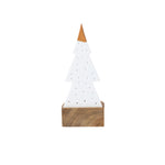 Fir Tree Tealight Holder | Porcelain/Oak | 13cm