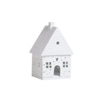 Gingerbread House Tealight Holder | White | 14cm