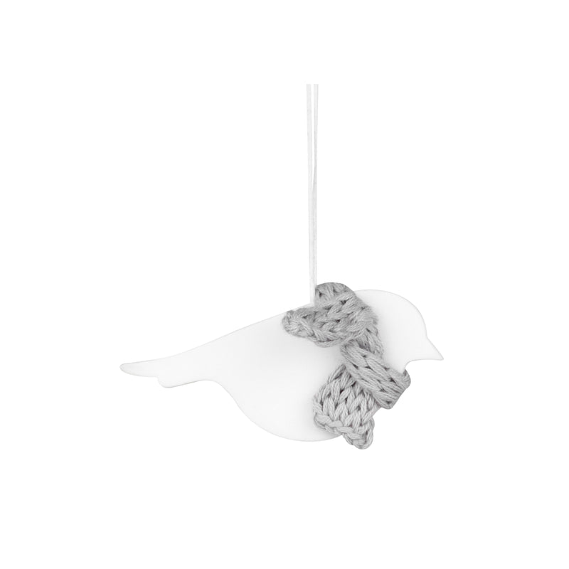 Hanging Robin Christmas Tree Ornament | Porcelain/Wool