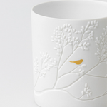 Porcelain Stories Tealight Holder | Golden Bird | 7cm