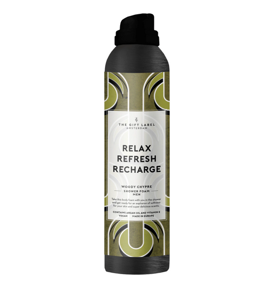 'Relax, Refresh, Recharge' Shower Foam | Woody Chypre | 200ml