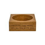 Friendship Wine Bottle Coaster | Oak