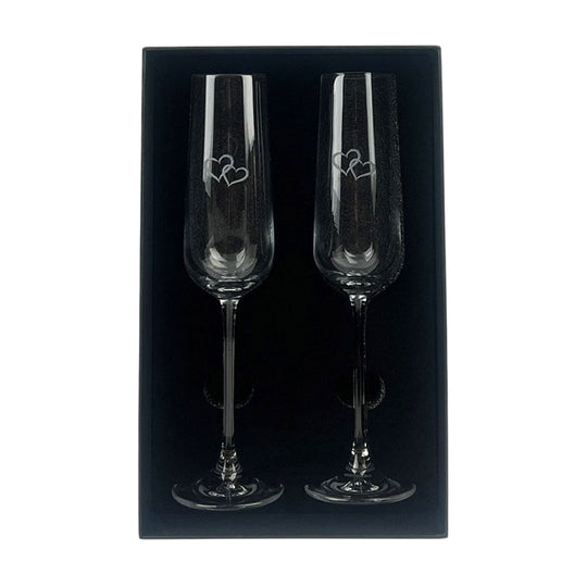 Hearts Champagne Flutes | Set of 2