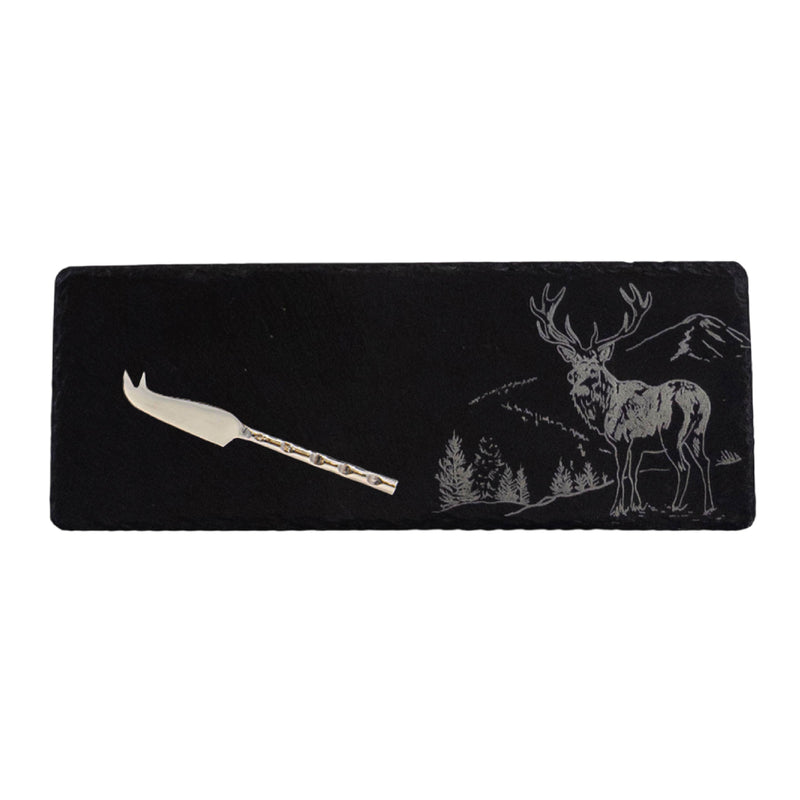Mini Slate Cheese Board & Knife Set | Stag