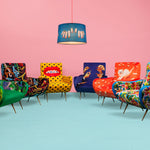 Roses Padded Armchair | Seletti Wears Toiletpaper | Blue
