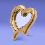 Melted Heart Mirror/Frame | Marcantonio | Gold