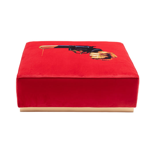 Revolver Modular Pouf | Seletti Wears Toiletpaper | Red