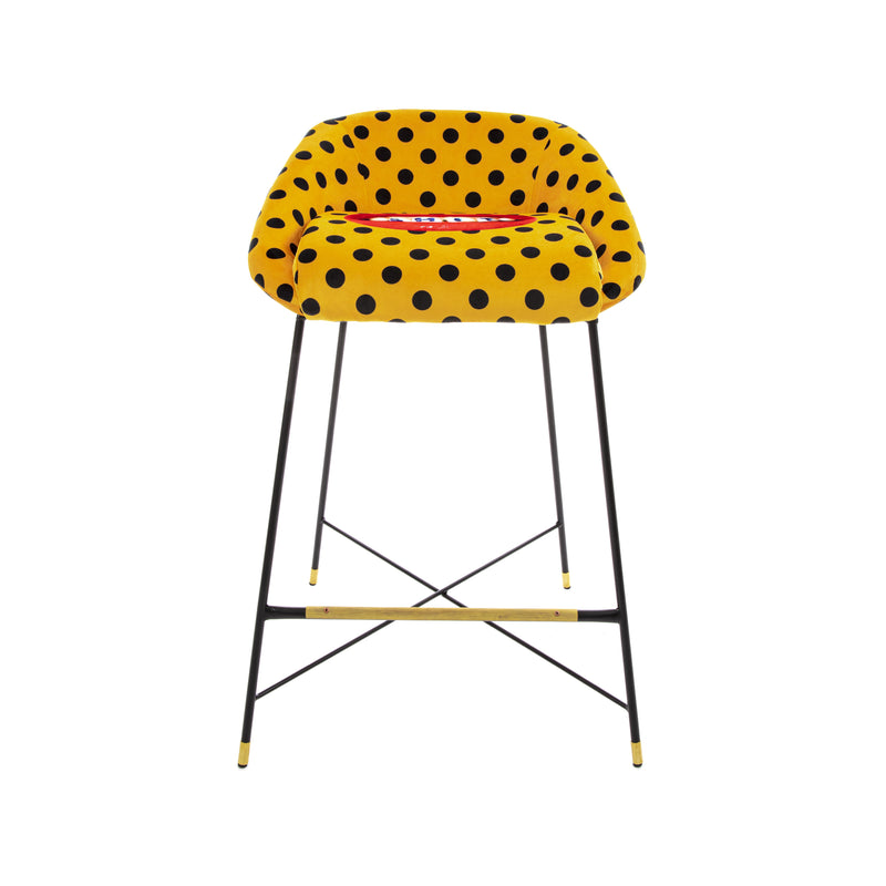 Sh*t Padded High Bar Stool | Seletti Wears Toiletpaper | Yellow